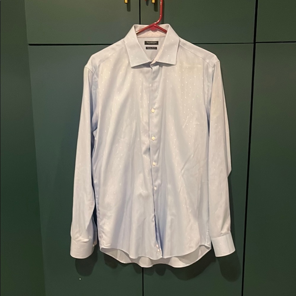 Tailorbyrd Blue Dress Shirt 15.5 35/35 non iron slim fit